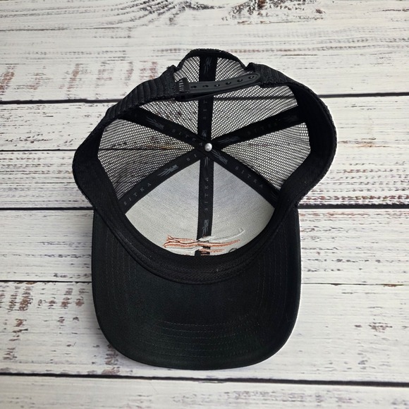 Sitka Hat‎ Cap Snap Back Black Trucker Mesh Patch Embroidered Mid Profile Fit - Picture 8 of 10
